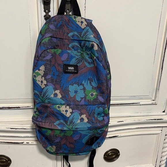 Vans Handbags - Vans Men's Blue Floral Backpack